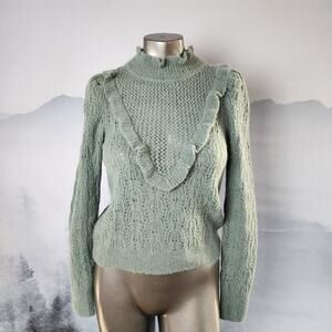 Veronica Beard Sage Green Alpaca / Merino Wool Sorina Sweater | Women's XS